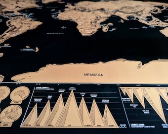 SCRATCH OFF MAP | Personalised colourful world travel map