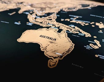 GRATTER LA CARTE | Carte du monde colorée personnalisée