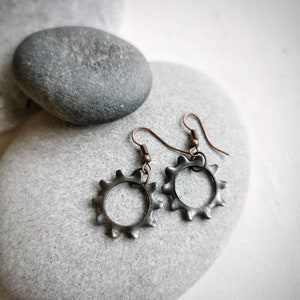 Steampunk, Recycled Earrings,  Recycle Jewellery Upcycled industrial jewelry
