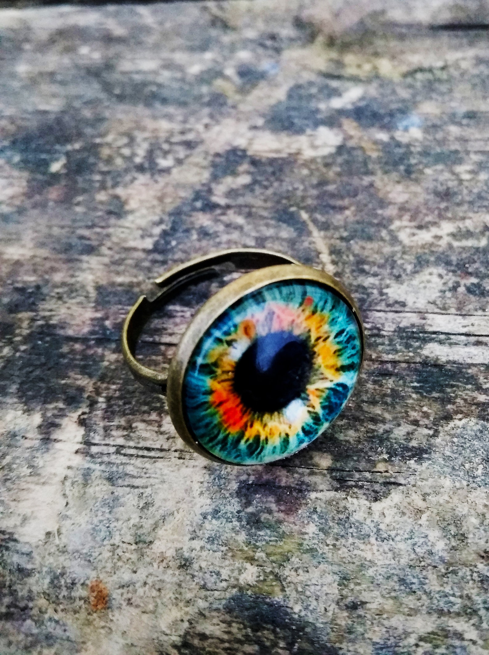 Glass Eye Ring Eye Ring Evil Eye Animal Eye Protective Etsy
