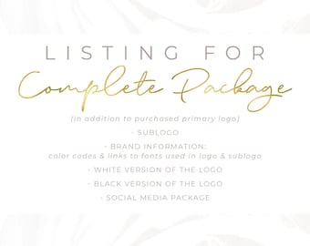 Listing for Complete Package