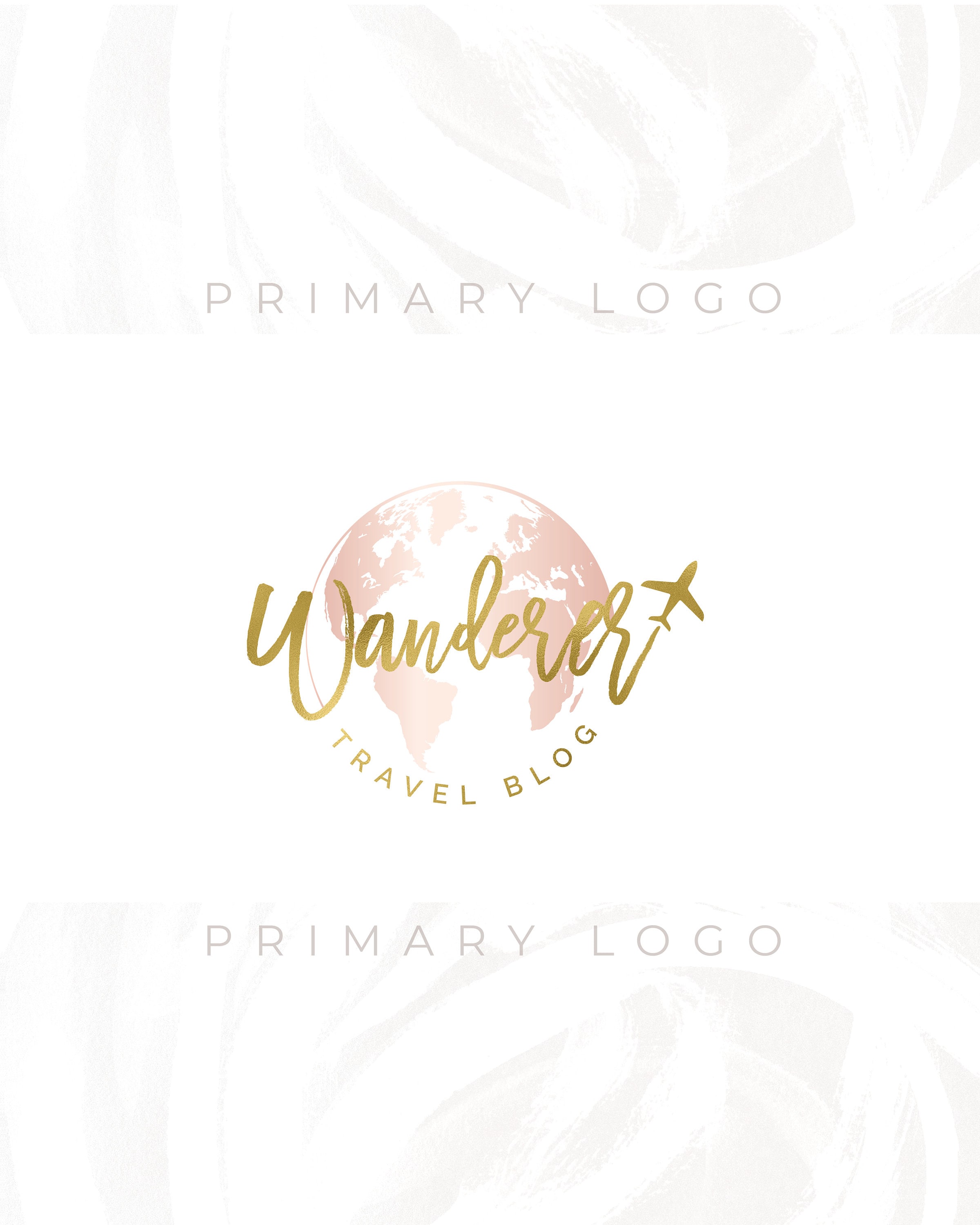 Globe Travel Logo, Globe Logo, Airplane Logo, Premade Logo, Custom Logo, Watermark Logo, Business Logo, Website Logo