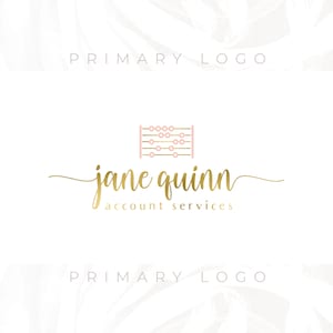 Abacus Logo, Tax Logo, Bookkeeping Logo, CPA Logo, Accountant Logo, Feminine Accountant Logo, Feminine Accounting  Logo, Business Logo,