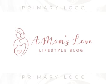 Pregnant Mom Logo, Doula Logo, Motherhood Logo, Pregnancy Logo, Mom Logo, Premade Logo, Custom Logo, Business Logo, Website Logo