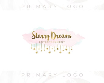 Cloud and Stars Logo, Stars Logo, Cloud Logo, Premade Logo, Custom Logo, Watermark Logo, Business Logo, Website Logo
