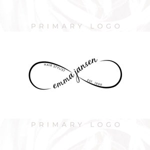 Infinity Sign Logo, Infinity Sign and Name, Premade Logo, Custom Logo, Watermark Logo, Business Logo, Website Logo