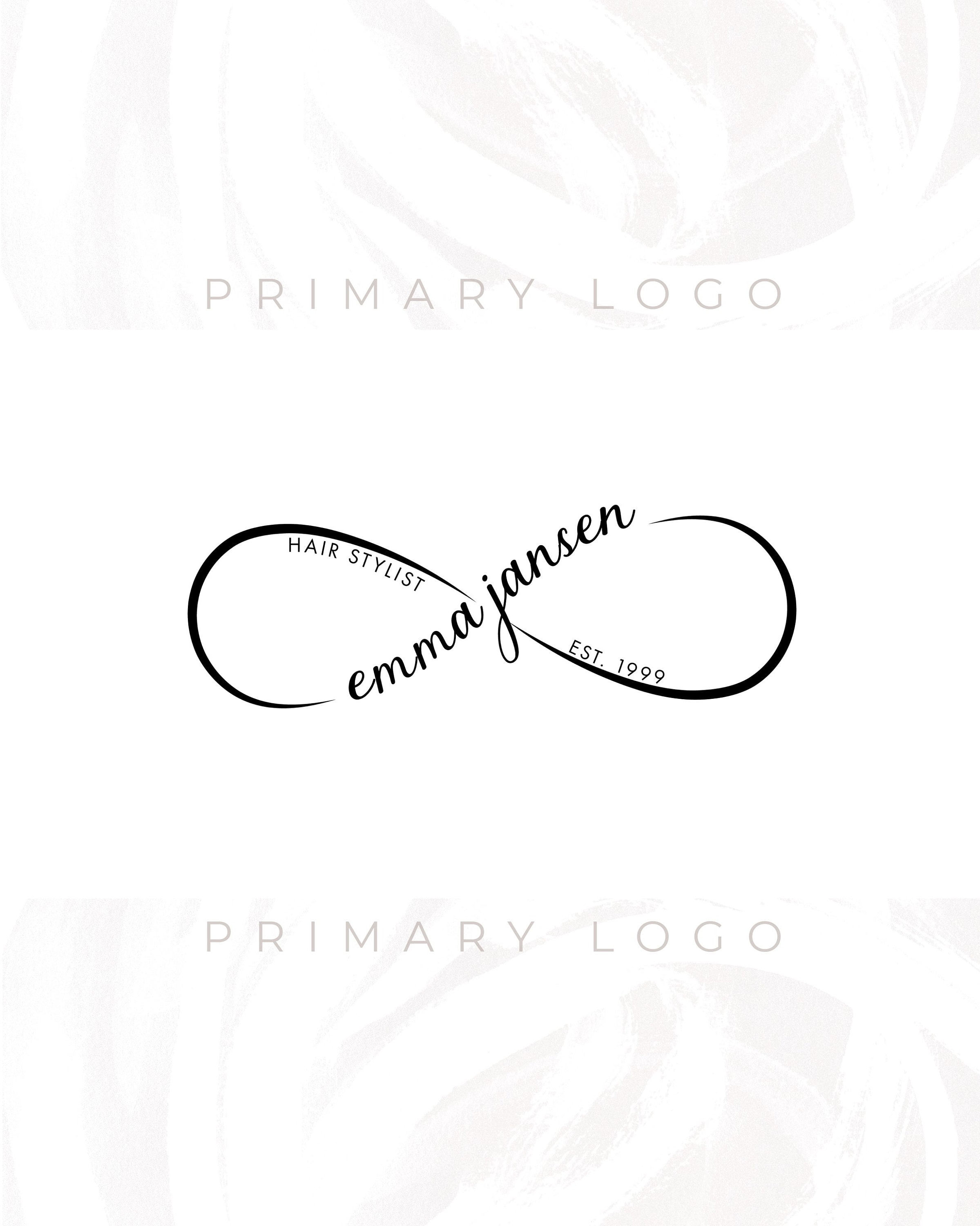 Infinity Sign Logo Infinity Sign and Name Premade Logo Etsy