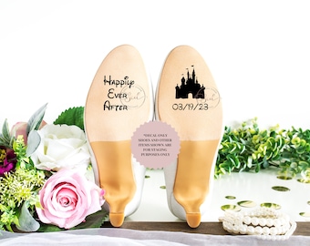 Disney Wedding Shoe Decal | DECAL ONLY | Disney Wedding Decal | Disney Fairytale Wedding
