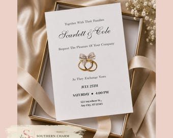 Paquete de invitaciones de boda listas para usar / Papelería de boda personalizada / Paquete digital de boda personalizado