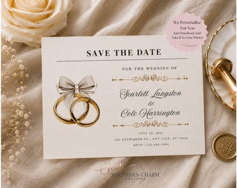 Invitación de lujo para reservar la fecha / Anuncio de boda listo para usar / Diseño de boda premium / Elegante tarjeta digital para reservar la fecha