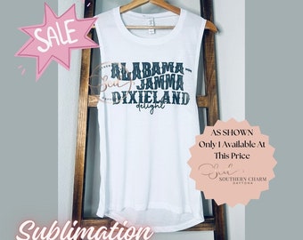 Alabama Jamma Dixieland Delight / Camisa de concierto / Camisa country / Liquidación