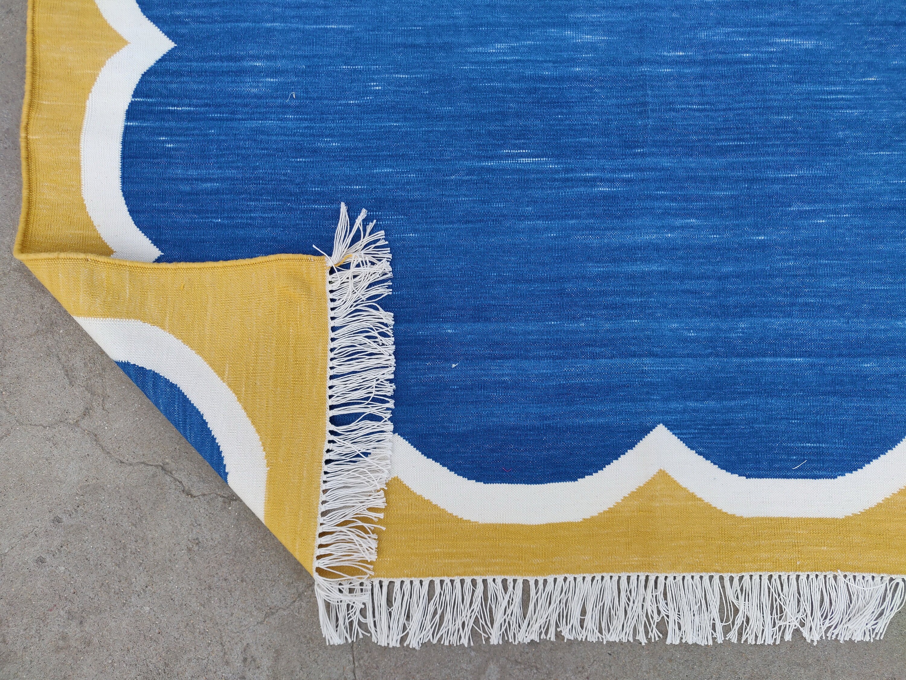 Cotton Living Room Flat Weave Rug Handwoven Natural Vegetable Etsy