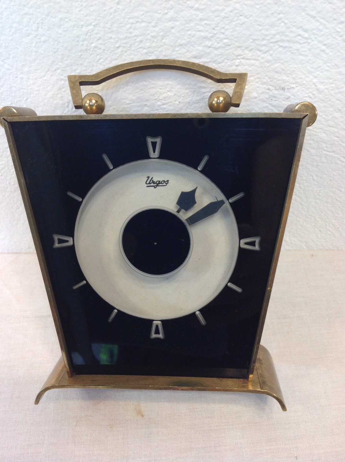 Urgos Brass Table Clock / First Half of the 20th Century Etsy