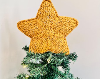 Crochet star tree topper- Christmas tree decor, tree topper, crochet holiday decor, Christmas tree topper, Christmas star