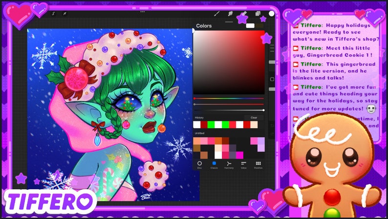 Premade Pngtuber Model Kawaii Gingerbread Cookie 1 Lite 4 Pngs, Vtuber ...