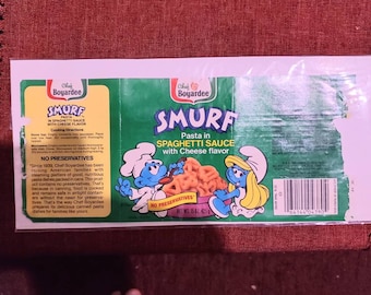 1985 chef boyardee Smurf Can Wrapper