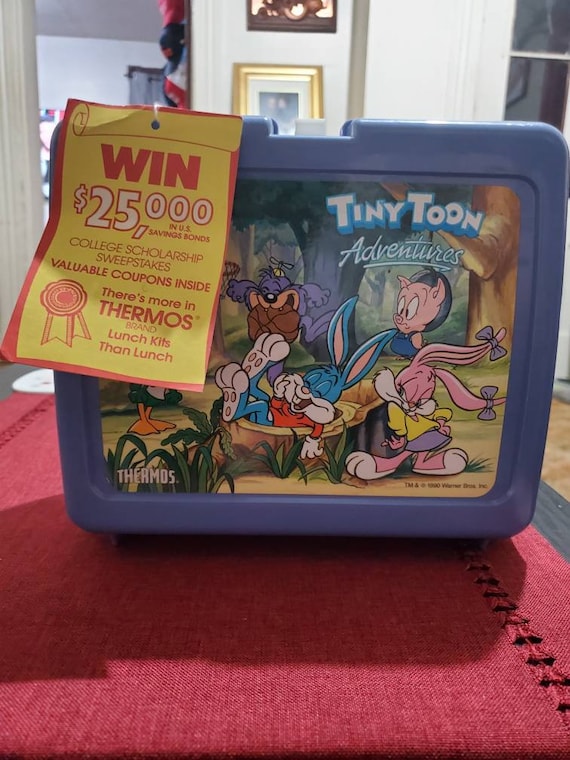 1990 Tiny Toons Lunchbox and cereal package - image 1