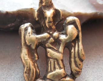Ancient Viking bronze amulet guardian angel Michael,artifacts,Original Viking Jewelry,Viking sacred amulet,Metal detector find,FREE SHIPPING