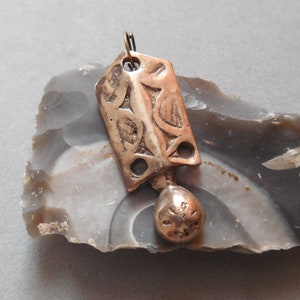 Ancient Bronze Pendant, Beautiful Medieval Amulet Pendant, Rare ancient Bronze suspension, Authentic Medieval Artifact