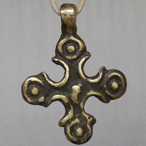 Viking Bronze double-sided cross,Viking artifact,Authentic Kievan Rus bronze Cross,Original Viking Jewelry,Metal detector find,FREE SHIPPING