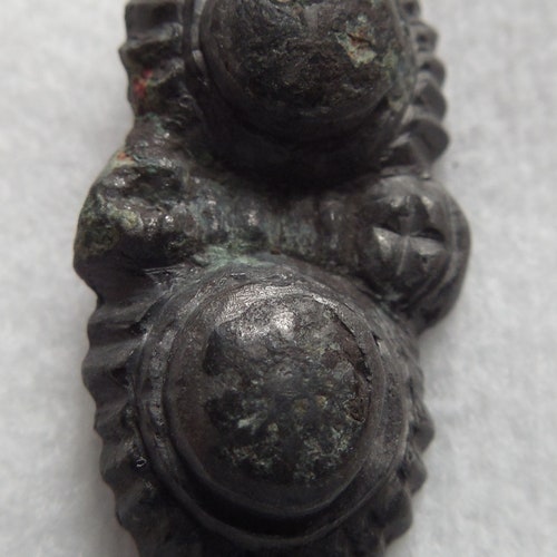 Viking period bronze overlay with niello in the owl 's form online / zoomorphic pad/8-13 th century AD/Antique artifacts/FREE shipping