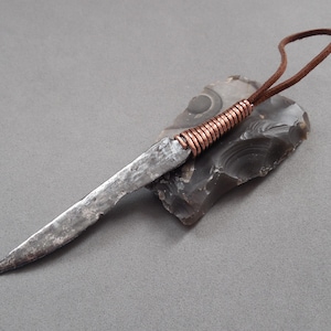 Ancient Original Scythian arrowhead, Scythian pendant knife, Original ancient iron artifact, Cimmerian tip, ancient arrowhead
