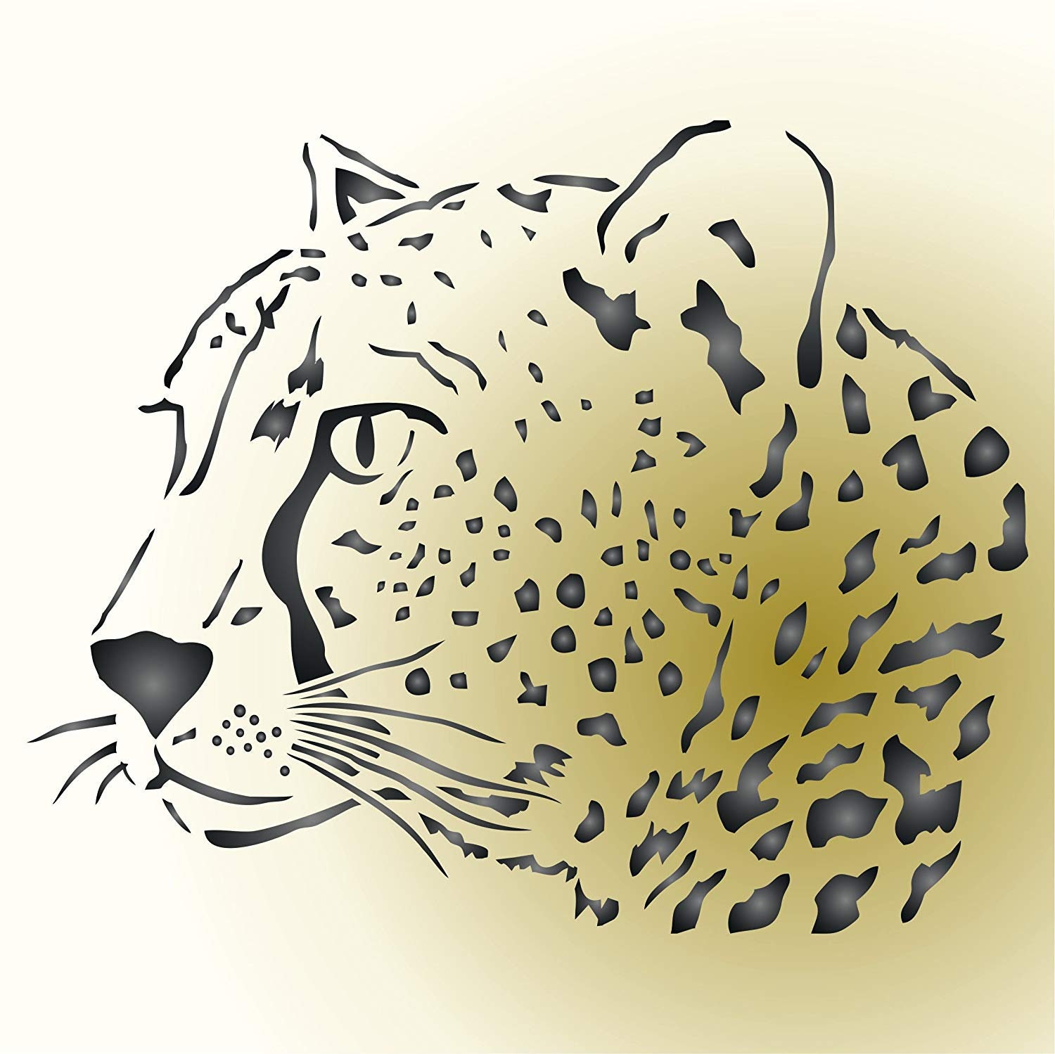 Cheetah Head Stencil 16.5 x 13.5 inch L Reusable African Big Etsy
