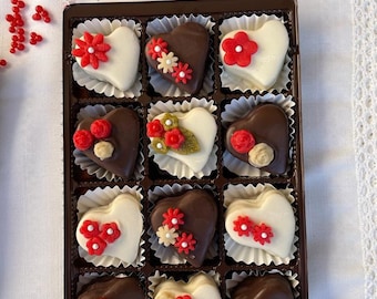 Valentine’s Marzipan covered chocolate