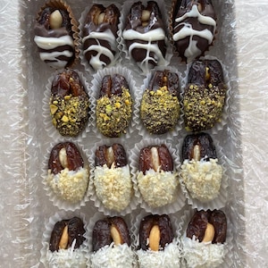 Dates with nuts and chocolates!
