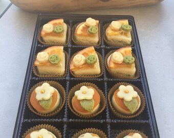 Marzipan with dried oranges and/apricots