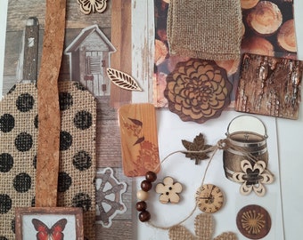 Woodgrain Junk Journal kit