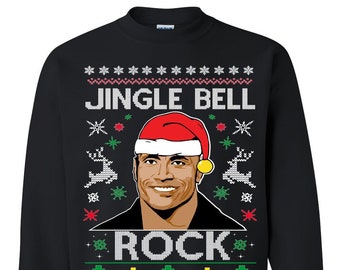 Funny Rock Christmas Sweatshirt - Ugly Sweatshirt - Christmas Sweatshirt- Christmas Sweatshirt- Christmas Sweatshirt-Xmas women sweatshirt