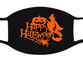Happy Halloween Mask -Fall Mask-October Masks-Custom Mask (M101)