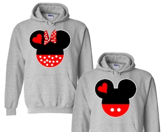 FOR SALE! Mickey and Minnie Hoodies-Disney Couple Matching Sweatshirts - Matching sweatshirts