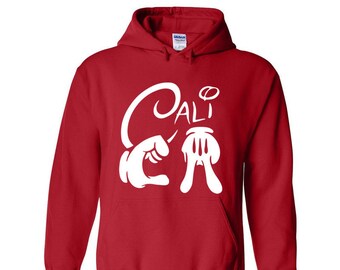 Cali Disney Hands sweater - California sweater - Cali sweater- Disney Hands sweater - California Disney Hands Hoodie - Cali shirt.