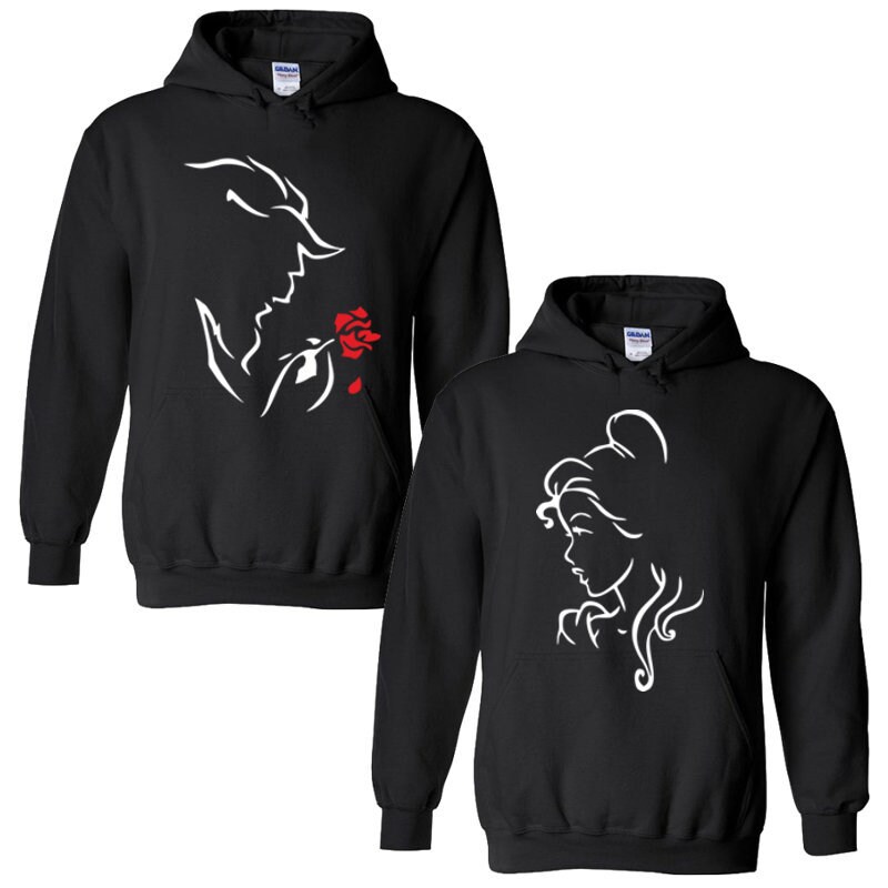 Beauty and Beast Disney Couple Hoodies beauty and Beast Hoodie