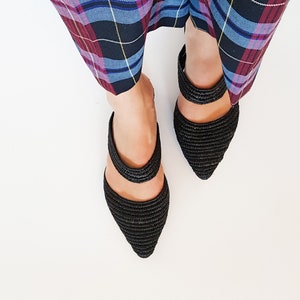 Raffia shoes, handmade slippers, natural summer mules, Moroccan shoes, custom made shoes, Moroccan babouch
