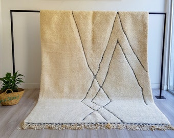 Moroccan Rug, Wool rug, Handmade wool Rug, Beni Ourain Rug