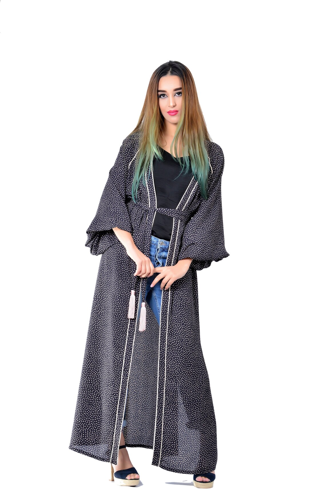 MOROCCAN FRINGED KIMONO