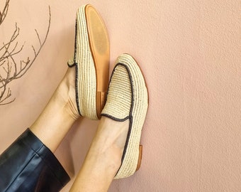 Handmade Raffia Loafers: Moroccan Summer Shoes