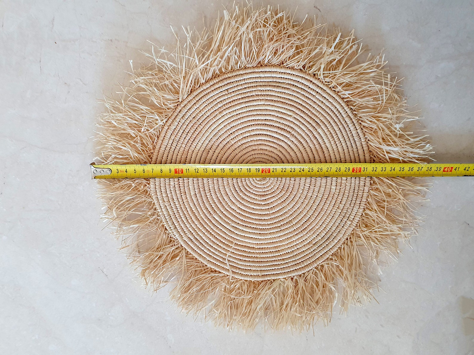 Set of 8 Moroccan Placemat Raffia With Fringes Coaster Hand Etsy