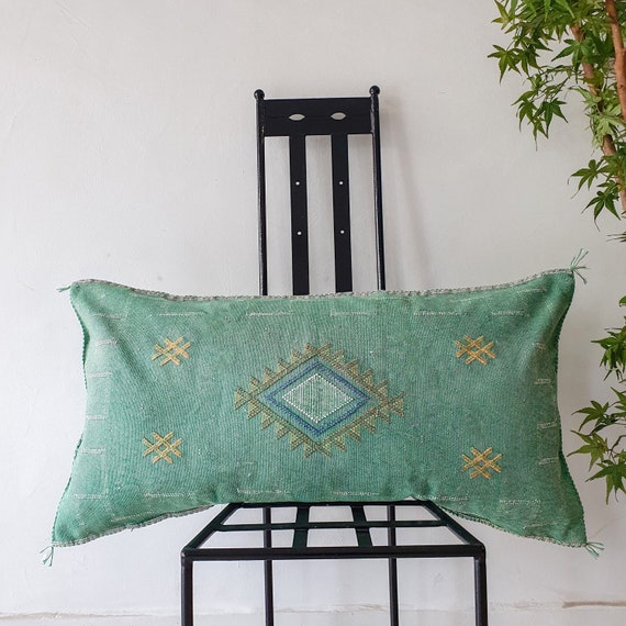 Cactus silk pillow handmade sabra pillow Moroccan cushion sofa decorative pillow Cactus silk pillow handmade sabra pillow Moroccan cushion sofa decorative pillow