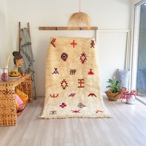 Moroccan rug, Abstract Rug, colorful rug, Berber Wool Rug, Azilal Rug, Wool Rug, Beni ourain rug, Area rug, tapis marocain