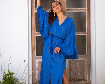 Moroccan Kaftan, Handmade Kimono, Oversized dress, Loose kaftan, Handmade caftan, boho dress, summer maxi dress