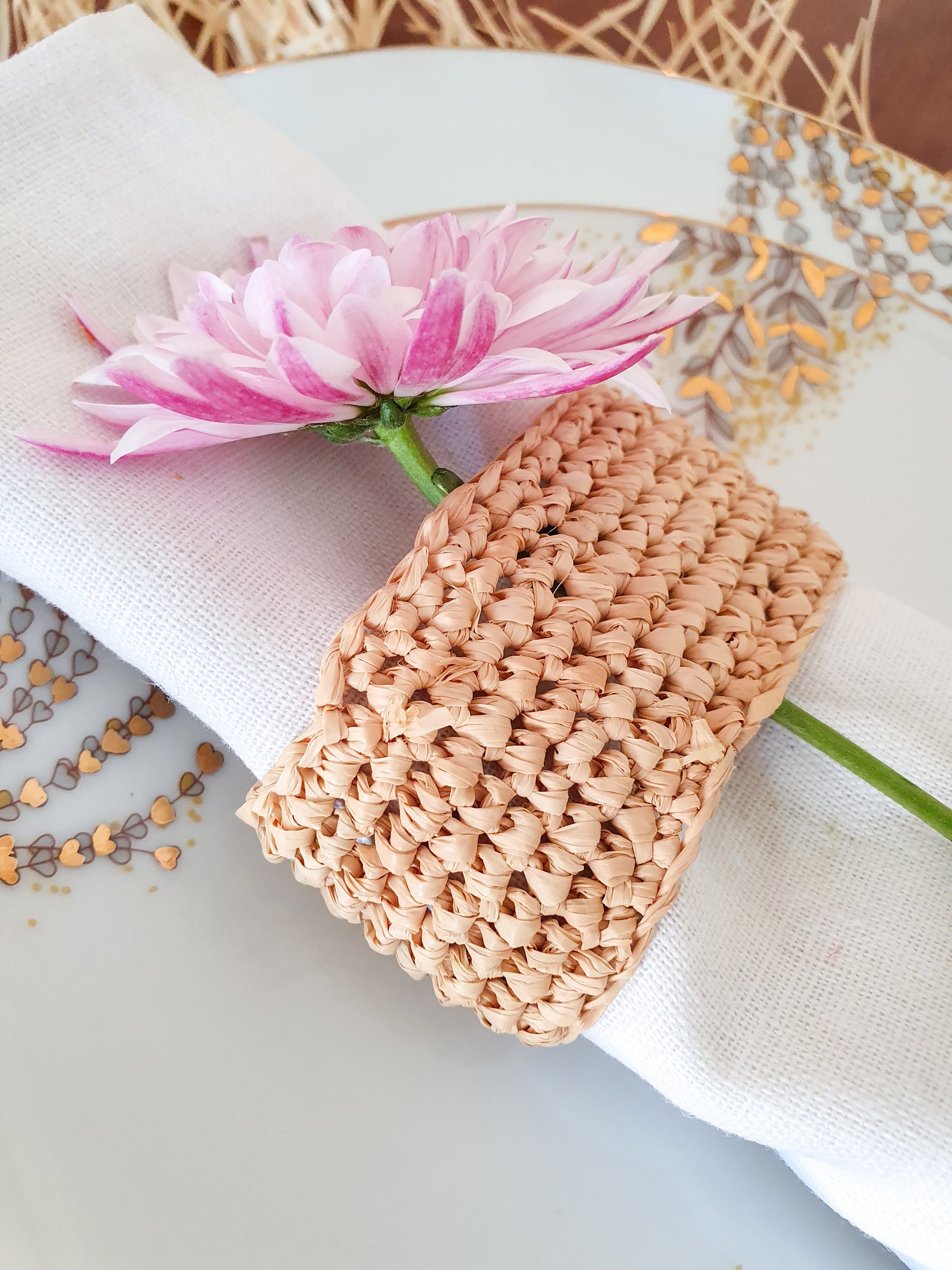 Set of 8 Moroccan Placemat Raffia With Fringes Coaster Hand Etsy