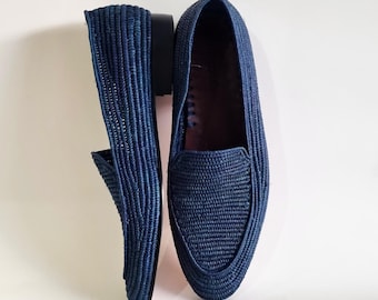 Mocasines de rafia hechos a mano para hombre: zapatos de boda de cuero marroquí