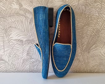 Mocasines de rafia hechos a mano: zapatos clásicos marroquíes para hombre