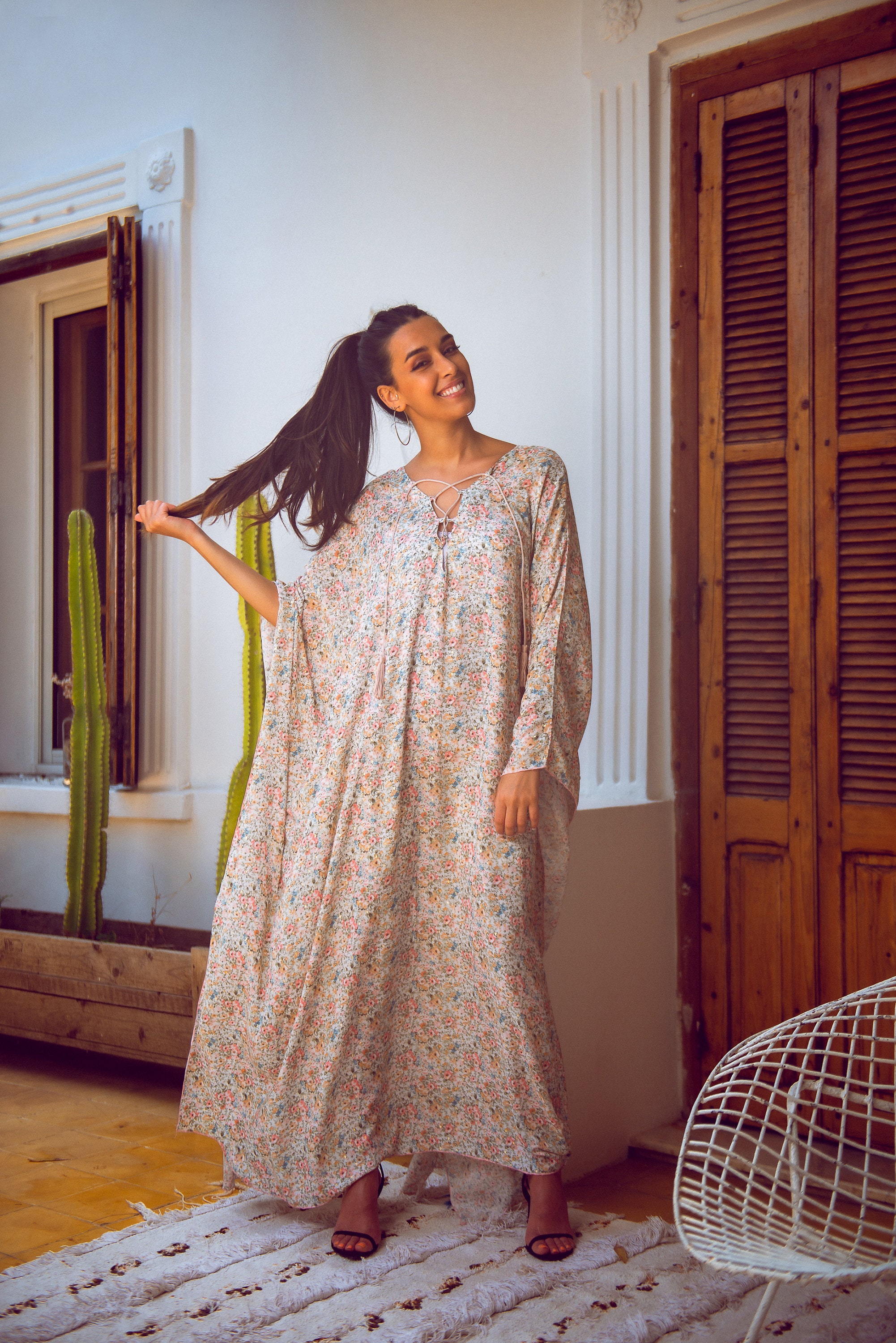 Moroccan caftan, Handmade dress, resortwear, summer kaftan, women loose dress, bohemian dress