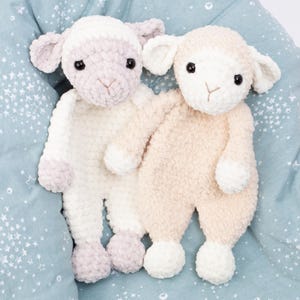 Schaf Schmusetuch Häkelanleitung – Baby Schaf Schnuffeltuch, Amigurumi Kuscheltier