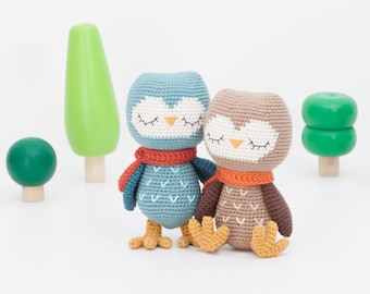 Crochet owl pattern, amigurumi owl crochet pattern, PDF download